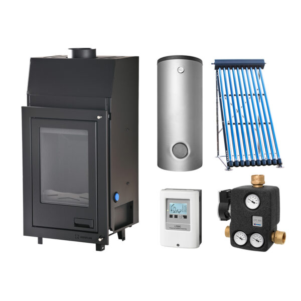 Aquaflam 12 Basic Set + Solarthermie-Set 2 (11 m²) + Hygienespeicher SHS 550 + SWT