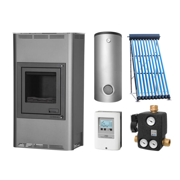 Aquaflam 17 Basic Grey Set + Solarthermie-Set 2 (11 m²) + Pufferspeicher TPSR 825 + SWT