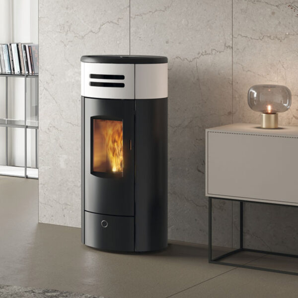 EK63 Yung 130++ Evo Pelletofen Keramik weiß