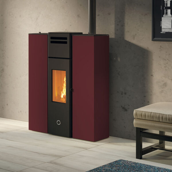 EK63 Cell 80+ Evo Pelletofen Stahl bordeaux