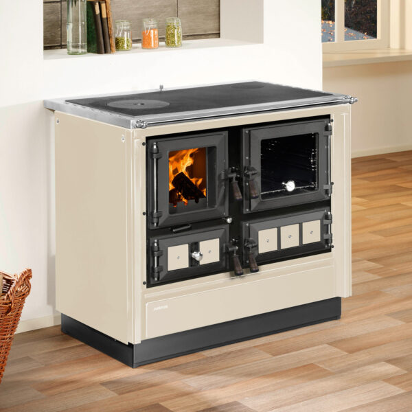 Justus Rustico-90 2.0 Küchenofen Stahl Creme, Backfach rechts