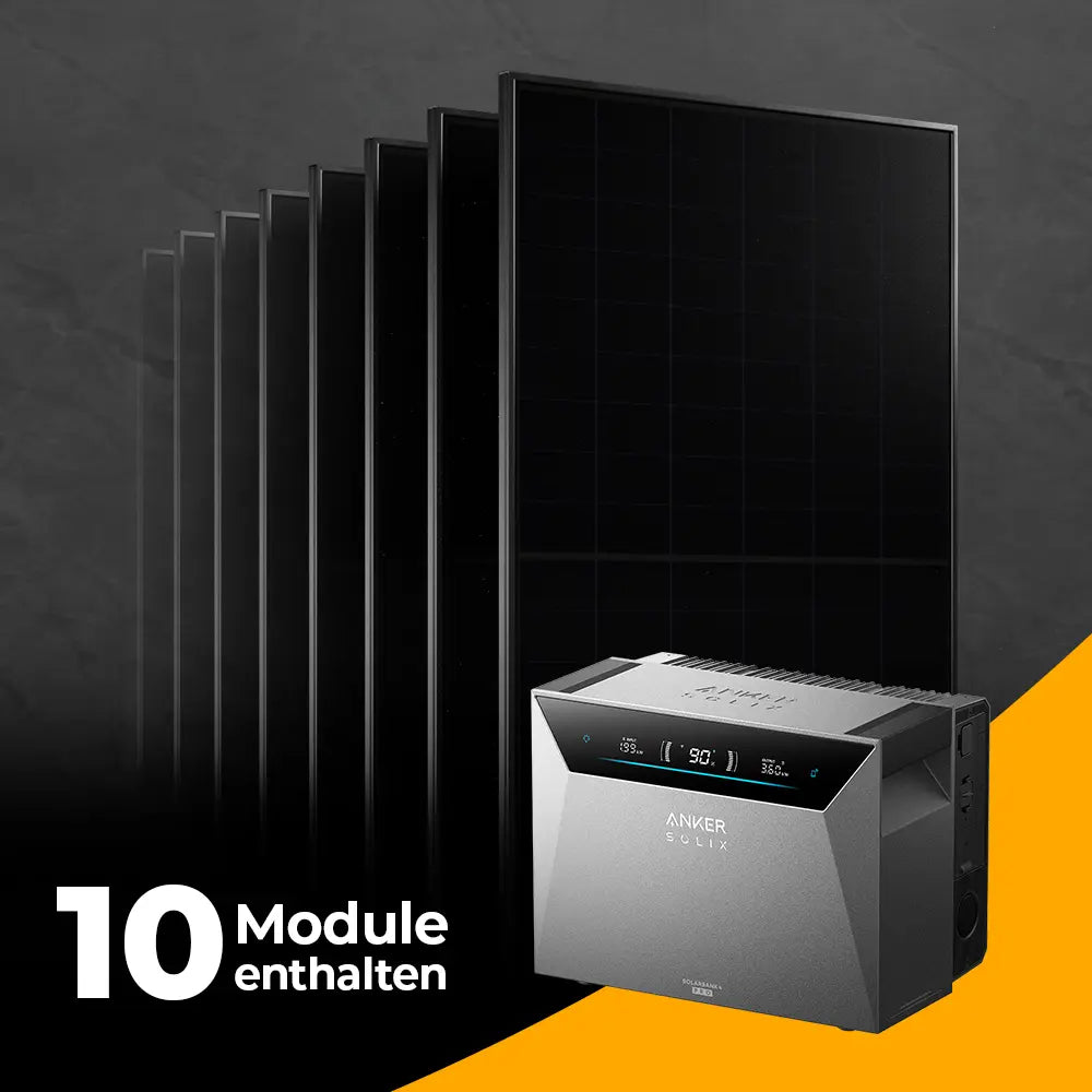Solarkraftwerk 5000W mit Speicher Anker SOLIX 4 Pro - Set