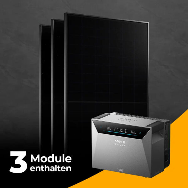 Balkonkraftwerk 1500W mit Speicher Anker SOLIX 4 Pro – Set