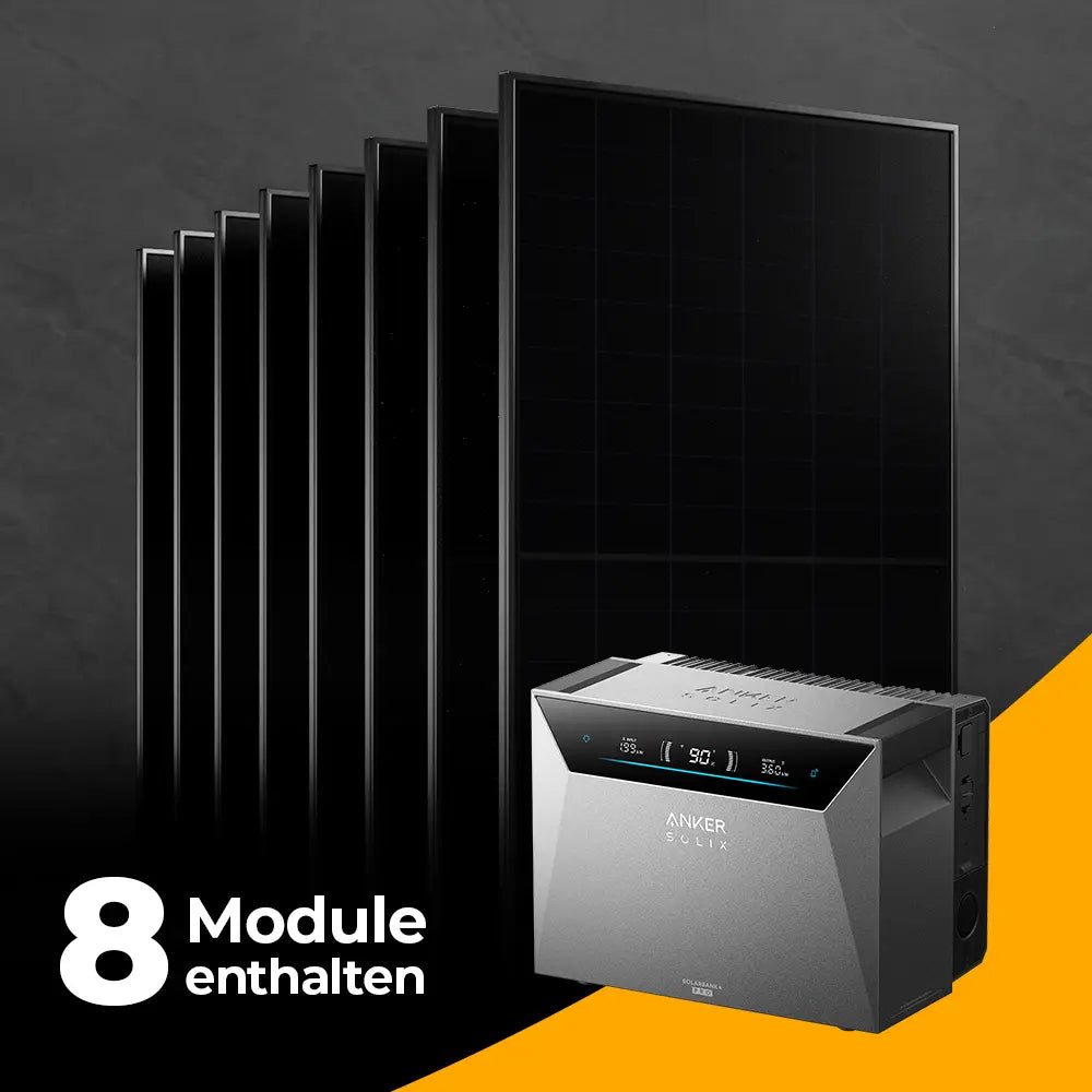 Solarkraftwerk 4000W mit Speicher Anker SOLIX 4 Pro - Set